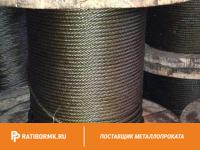 Канат стальной 27 мм ГОСТ 2688-80 свивка ЛК-Р 6х19 (1+6+6/6)+1